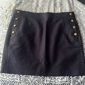J Crew nautical mini skirt in navy with zip back size 8